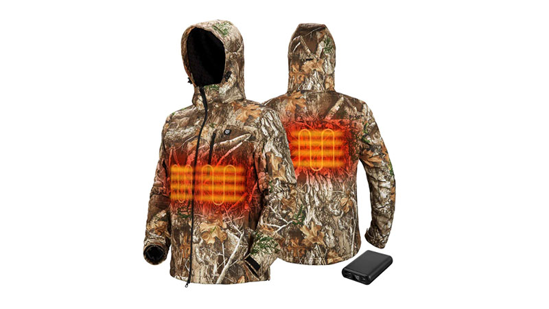 Men's Camo Soft Shell Heated Jacket