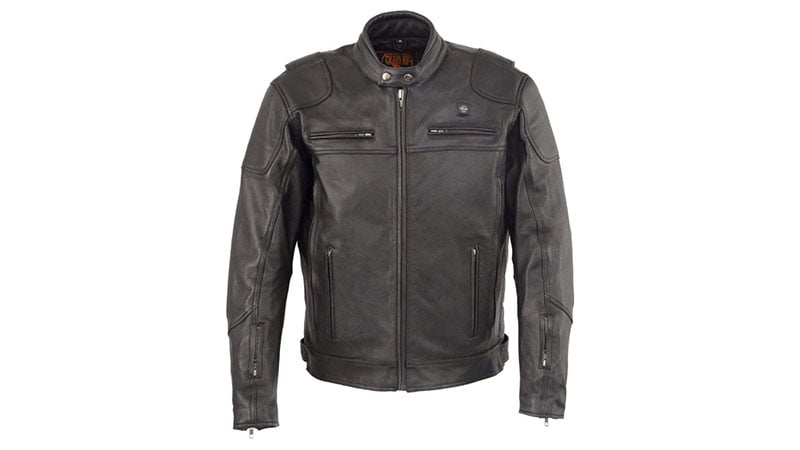 Men's Leather Heated Scooter Jacket