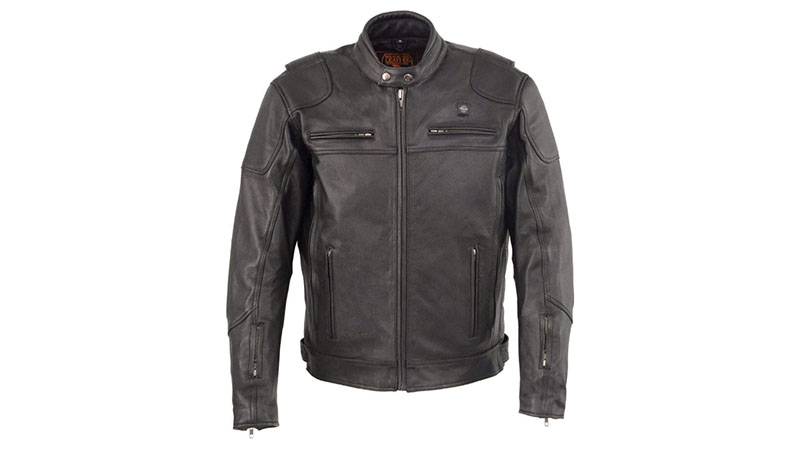 Men's Leather Heated Scooter Jacket