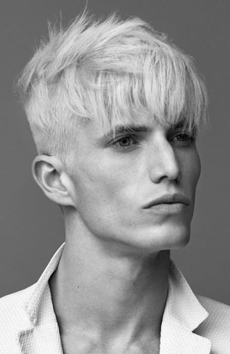 White Blonde Two Block Hairstyle