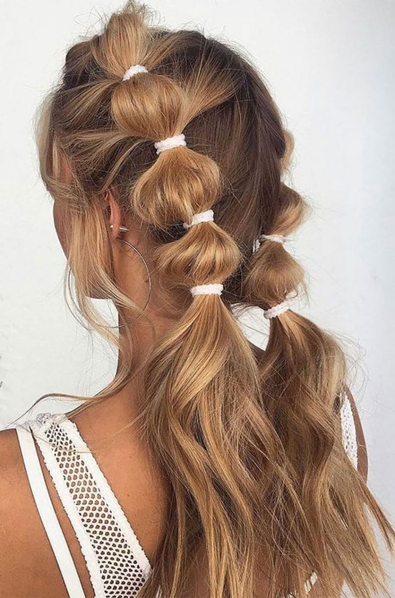 Pigtail Bubble Braids