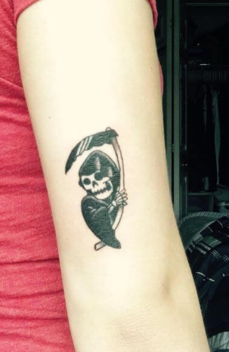 Small Grim Reaper Tattoo