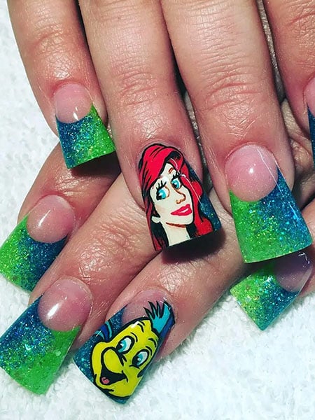 The Little Mermaid Duck Nails