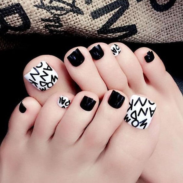 Toe Nails With Letters