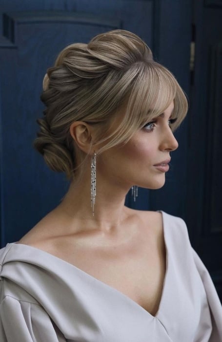 Updo With Bangs