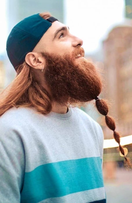 Viking Beard With Bubble Ponytail