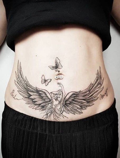 20 Attractive Stomach Tattoo Designs for Men and Women  Tattoo designs  for women Stomach tattoos Stomach tattoos women