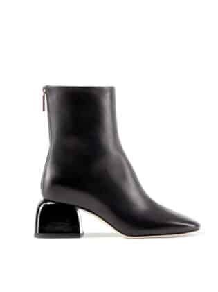 Black Leather Bootie