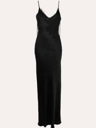 Black Tie Silk Maxi Dress