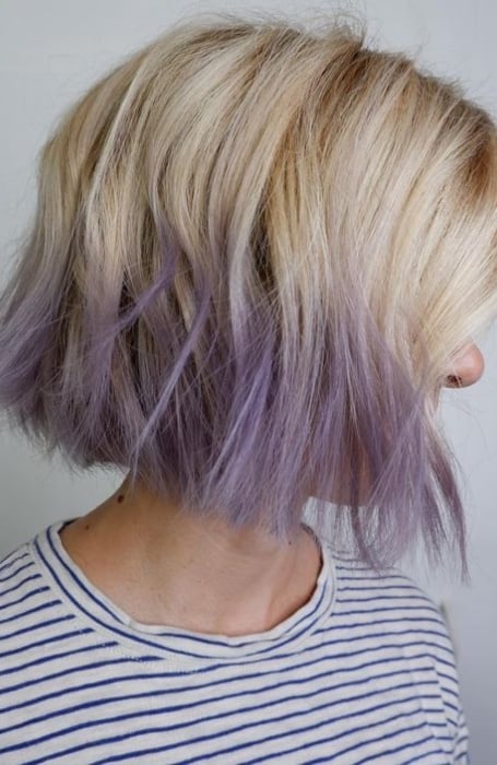 Blonde Hair With Purple Tips