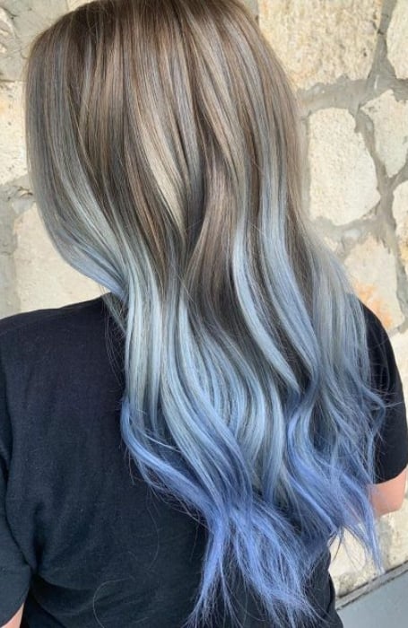 Blue Highlights In Dirty Blonde Hair