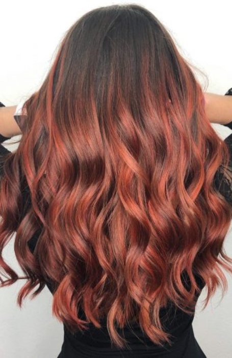 Brown To Red Ombre Hair