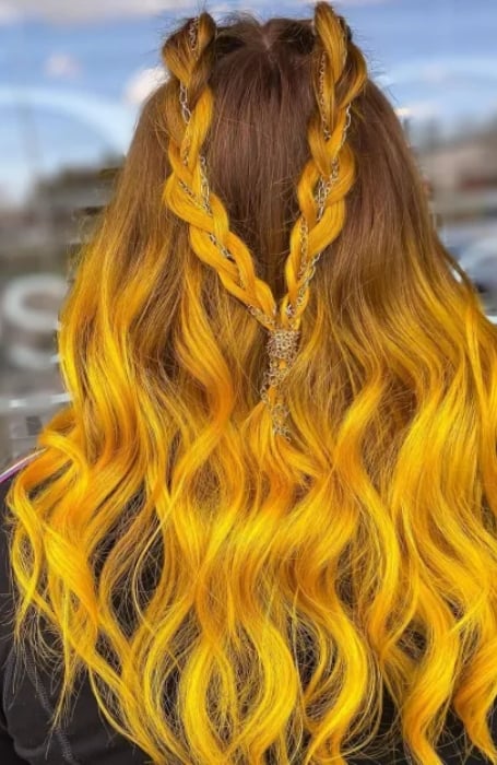 Brown To Yellow Ombre Hair