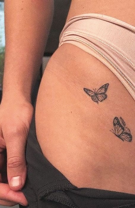 Butterfly Hip Tattoo1