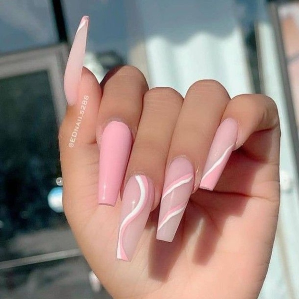 50 Pretty Floral Nail Designs : 3D Pastel Ombre Acrylic Nails I Take You |  Wedding Readings | Wedding Ideas | Wedding Dresses | Wedding Theme