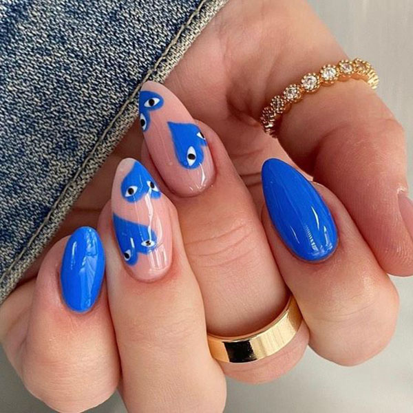  Comme Des Garçons Blue Nails