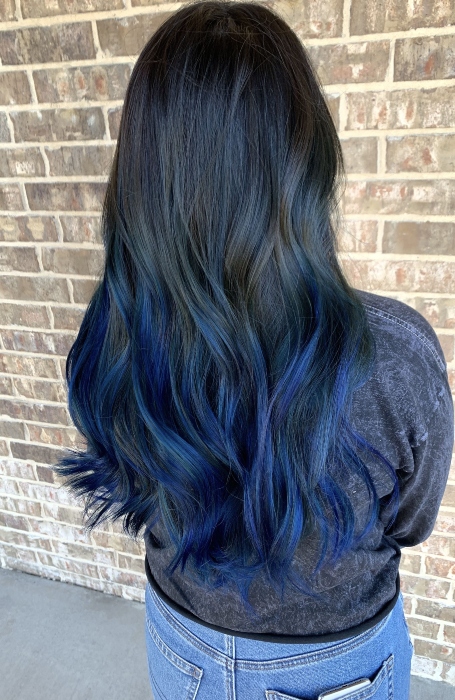 Dark Blue Ombre Hair