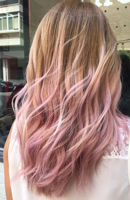 Dirty Blonde Hair With Pink Ombre