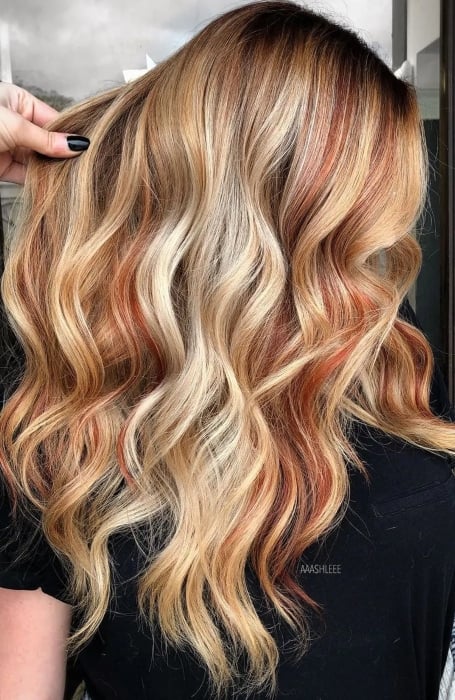 Dirty Blonde Hair With Red Highlights