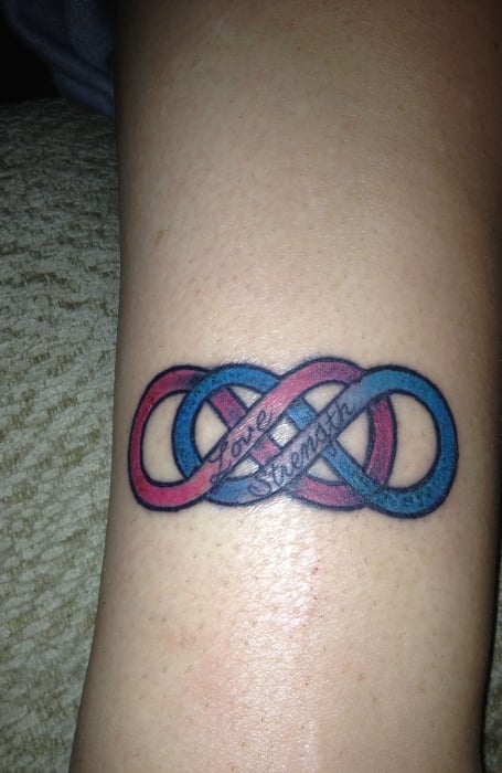 infinity tattoos with strength