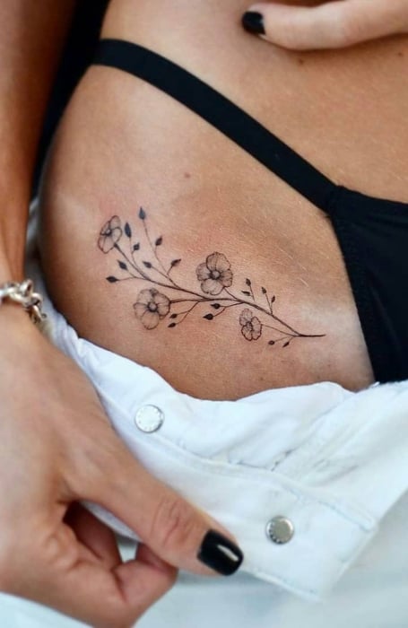 Flower Hip Tattoos