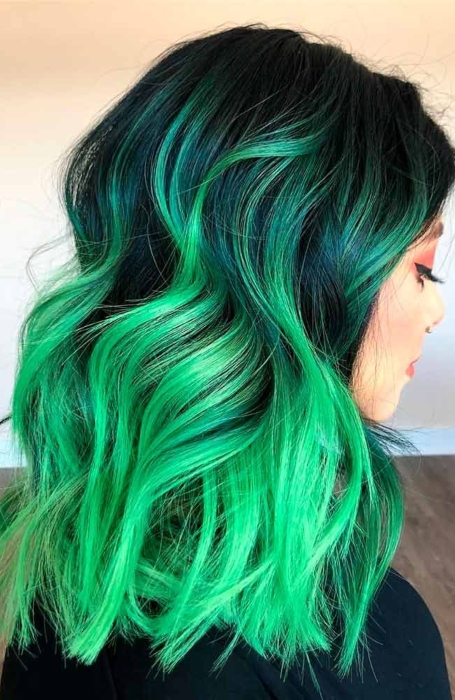 Green Ombre Hair