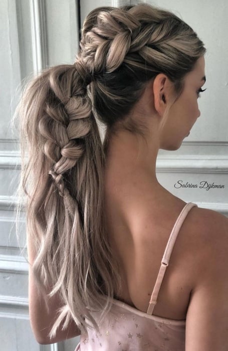 Half Braided Ponytail