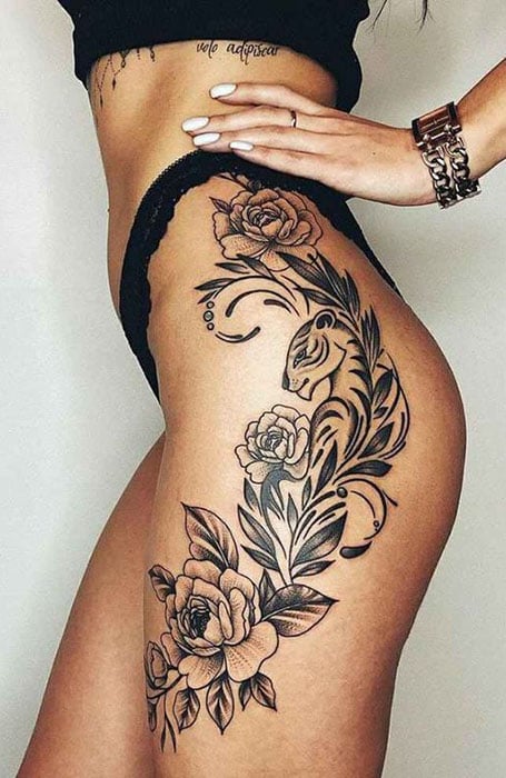 Hip To Thigh Tattoo