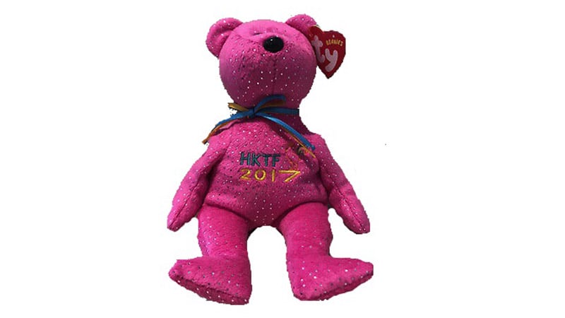 Hong Kong Toy Fair Bear (2017) Pink Beanie Baby