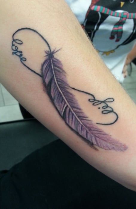 Infinity Feather Tattoo (1)