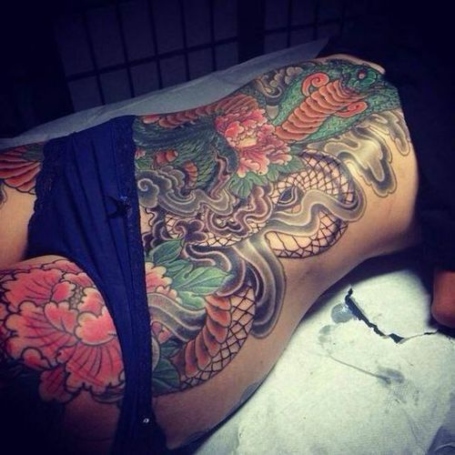 Japanese Stomach Tattoo1