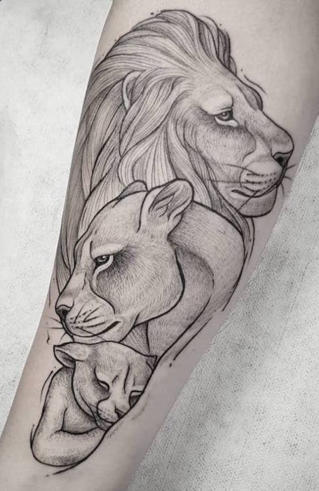 Lion Family Tattoo (2)
