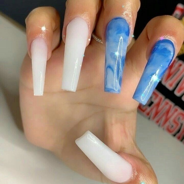 Long Acrylic Nails Coffin