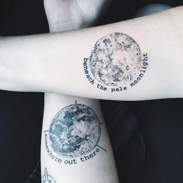 Mother Daughter Moon Tattoos