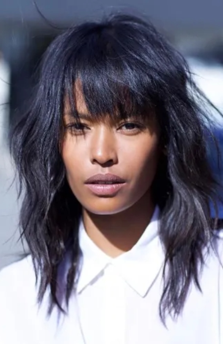 30 MidLength Haircuts With Fringe Bangs That Balance Edge and Elegance