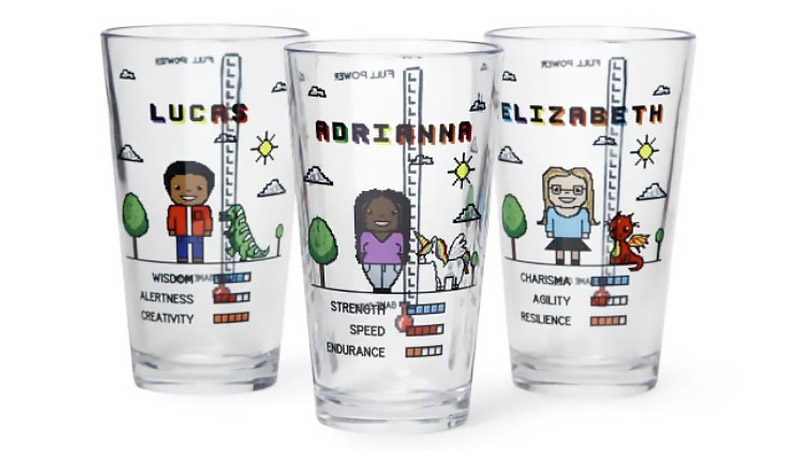 Personalized Retro Gamer Pint Glass