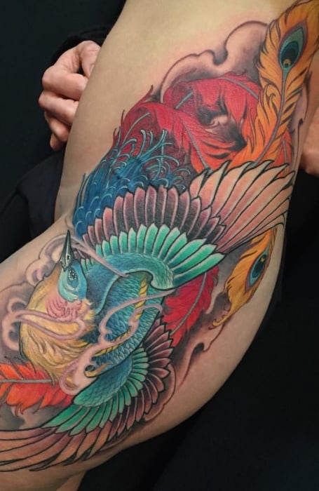 Phoenix Hip Tattoo1