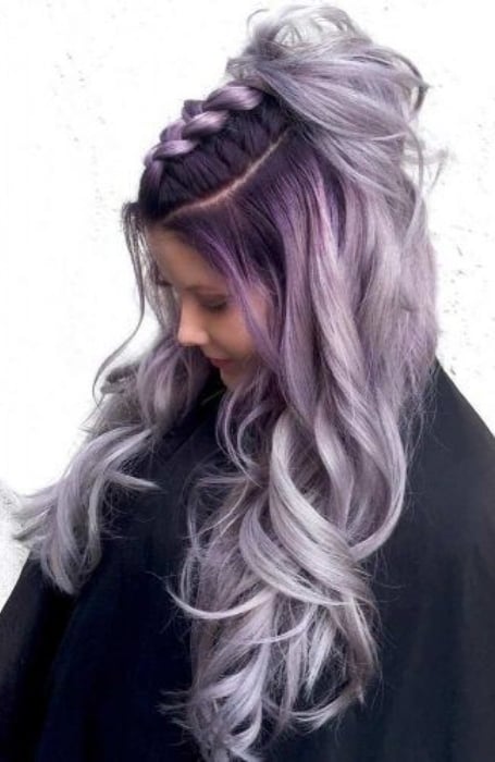 Purple Hair With Dark Roots