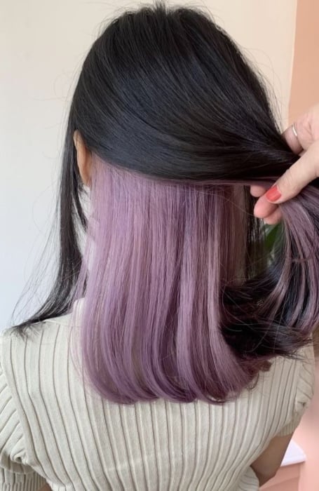 Purple Peekaboo Hair