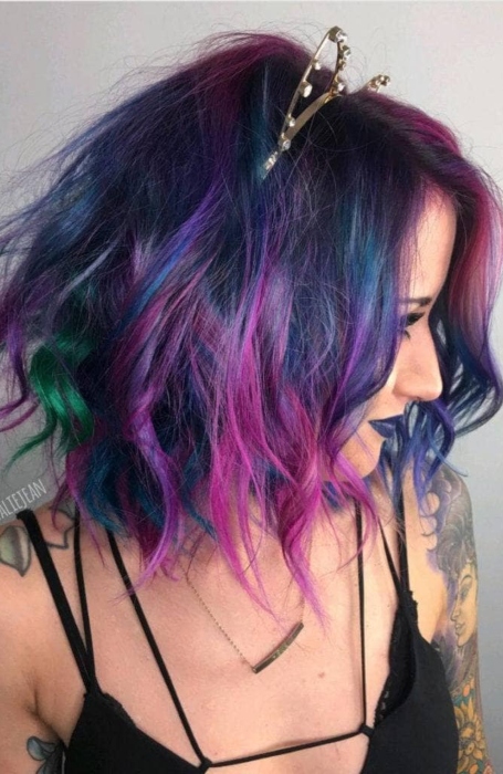Purple Rainbow Hairstyle