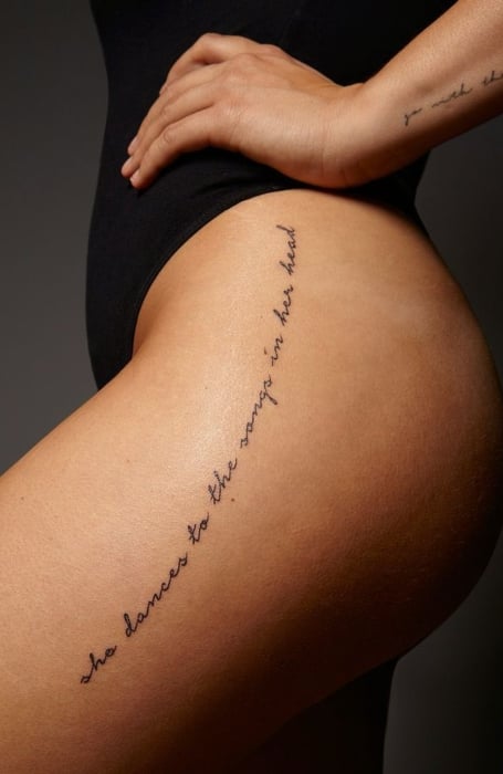 Quote Hip Tattoo