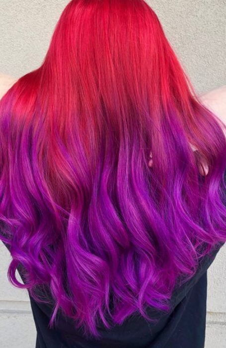 Red And Purple Ombre Hair