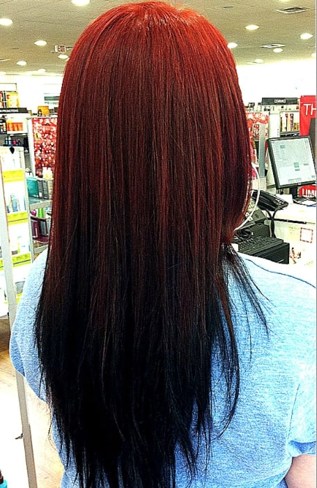 Red To Black Ombre Hair