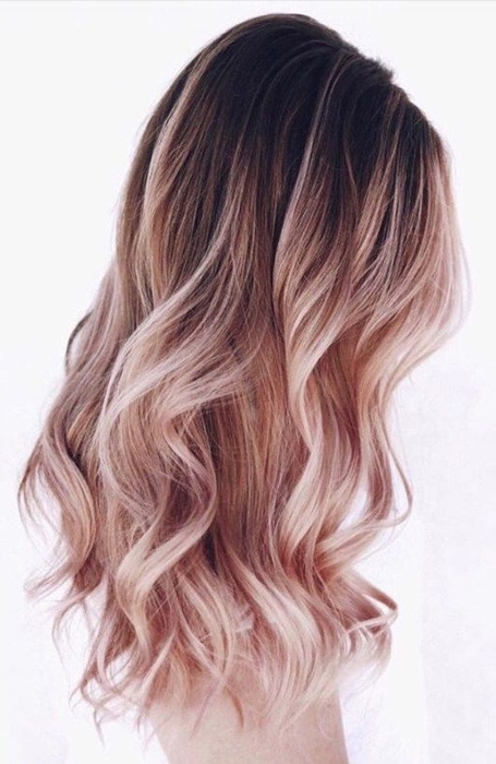 Rose Gold Ombre Hair