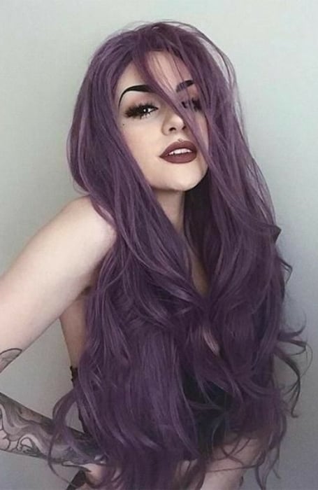 Silver And Purple Hair