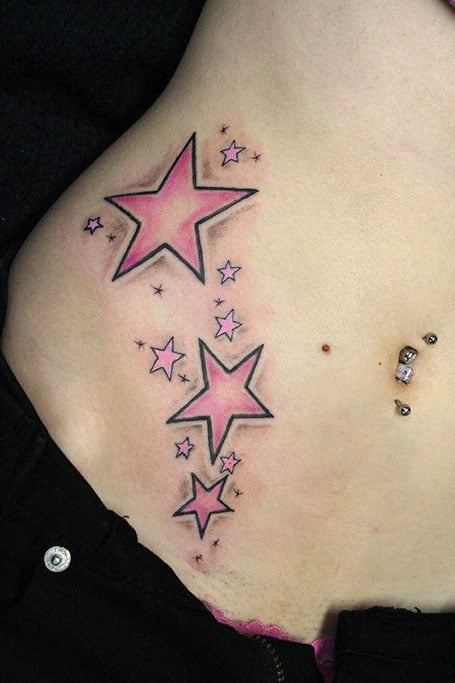 star hip tattoos for women