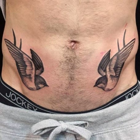 Stomach Bird Tattoo1