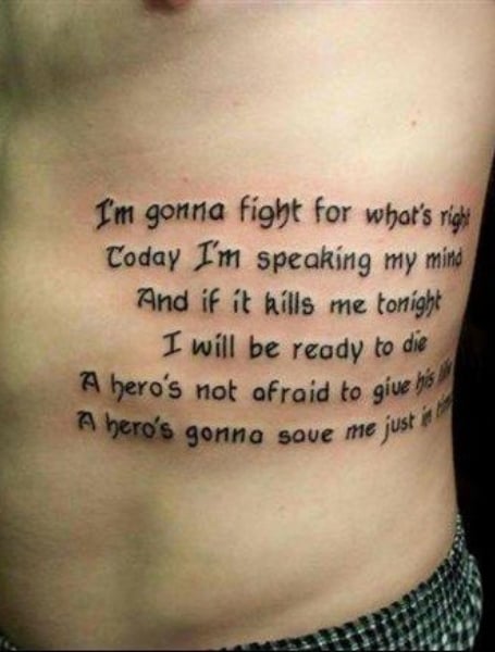 Stomach Quote Tattoo1