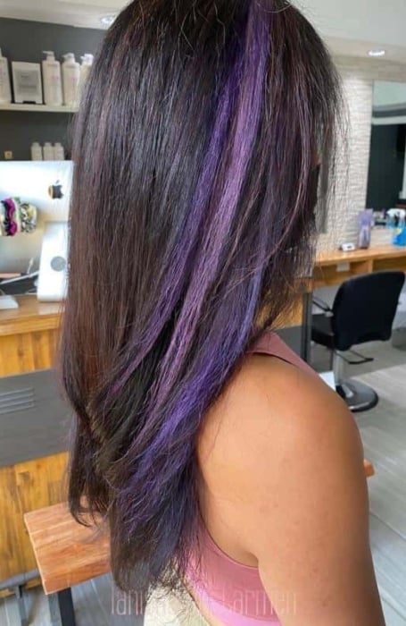 Subtle And Stylish Purple Hair