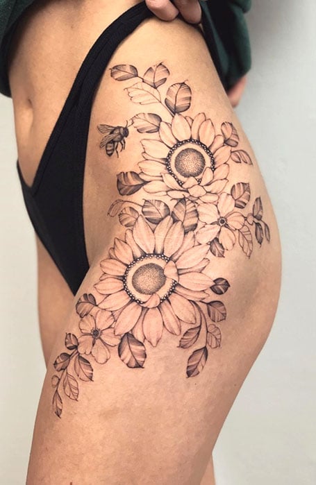 Tattoo uploaded by RenyTattoos  Floral Hip Tattoo  Tattoodo